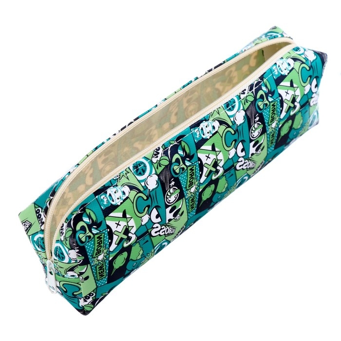 Пенал школьный на молнии Пенал школьный на молнии "Комикс", МИКС