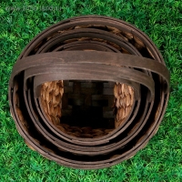 Набор корзин плетеных, 3 шт, 26,5&times;13.5/31.5 см, 22&times;12,5/24,5 см, 19&times;10,5/24,5 см