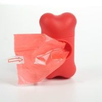 Контейнер-косточка с мешками для уборки (рулон 15 пакетов 29х21 см), красный Контейнер-косточка с мешками для уборки (рулон 15 пакетов 29х21 см), красный