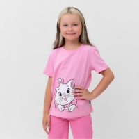 Футболка для девочки Disney &laquo;Мари&raquo;, рост 98-104 (30), цвет розовый