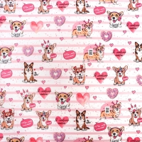 Бумага упаковочная глянцевая "Корги", 70 × 100 см НАБОР 10 шт Бумага упаковочная глянцевая "Корги", 70 × 100 см НАБОР 10 шт