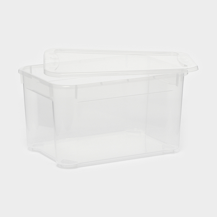 Ящик для хранения с крышкой &laquo;Кристалл XS Plus&raquo;, 16 л, 38,9&times;27,5&times;21,5 см, цвет прозрачный