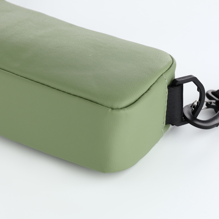 Сумка женская на молнии, TEXTURA, маленький размер, длинный ремень, цвет оливковый