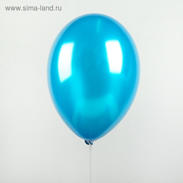Шар латексный 12", металл, набор 100 шт., цвет синий