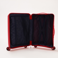 Чемодан средний 69 л (M), отдел на молнии, кодовый замок, 4 колеса, цвет красный