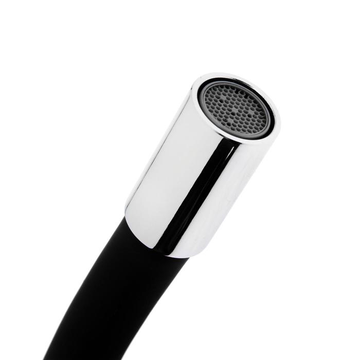 Смеситель для кухни Accoona A4882F-1, двухвентильный, с гибким изливом, черный Смеситель для кухни Accoona A4882F-1, двухвентильный, с гибким изливом, черный