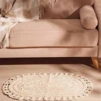 Ковер для ванны SL Home, хлопок, 60&times;90 см, цвет белый