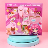 Набор детской косметики «Аниме», тени, блеск для губ, накладные ногти, глиттер, кольцо, браслет Набор детской косметики «Аниме», тени, блеск для губ, накладные ногти, глиттер, кольцо, браслет