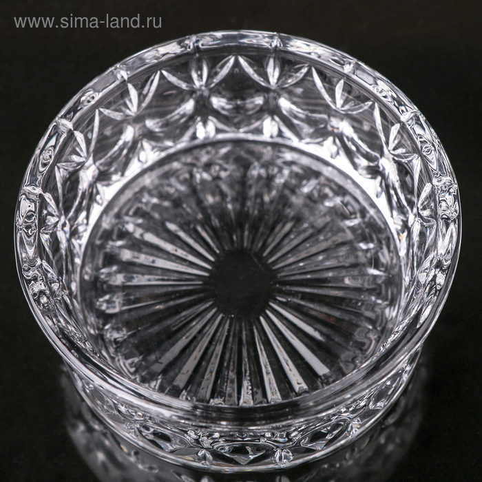 Сахарница стеклянная &laquo;Круги&raquo;, 250 мл, 10,5&times;10,5 см, с крышкой