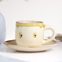 Чайная пара "Форма" 0,2л / 16см, карамель Чайная пара "Форма" 0,2л / 16см, карамель