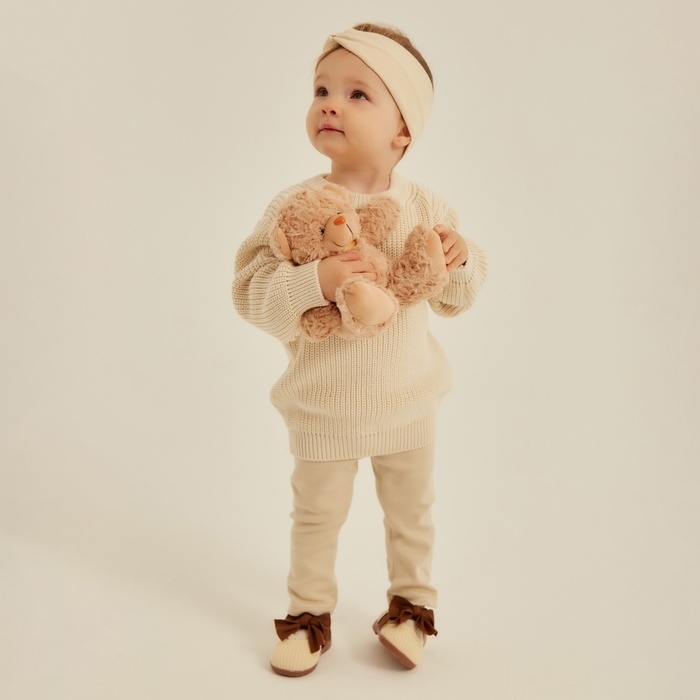 Джемпер вязаный SL Home, р.92-98 см, молочный