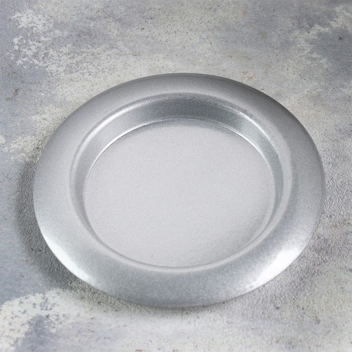 Подсвечник "Чашка 110" металл на одну свечу, 11х11 см, серебро