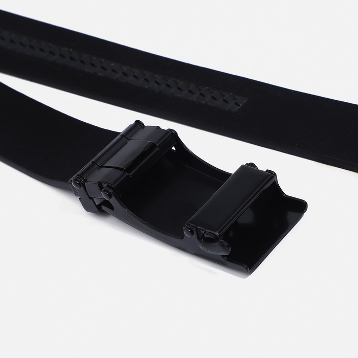 Ремень мужской, ширина 4 см, пряжка автомат, цвет чёрный