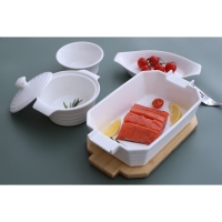 Форма для выпечки из жаропрочной керамики BellaTenero, 1000 мл, 25,6&times;14,9&times;6,2 см, цвет белый