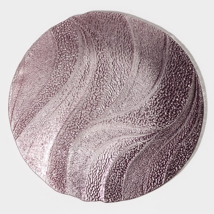 Тарелка стеклянная &laquo;Драхна&raquo;, d=28,5 см, цвет бордовый