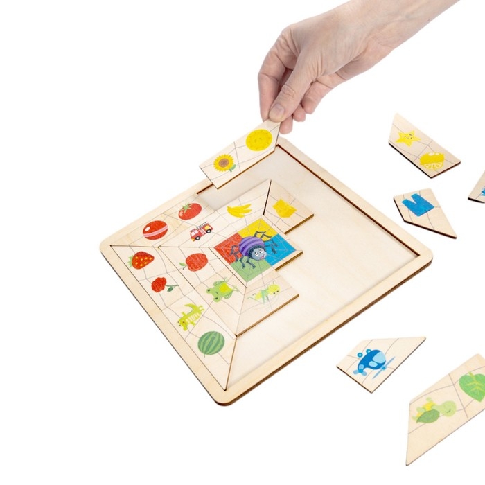 Пазлы из дерева &laquo;Паучок. Цвета&raquo;