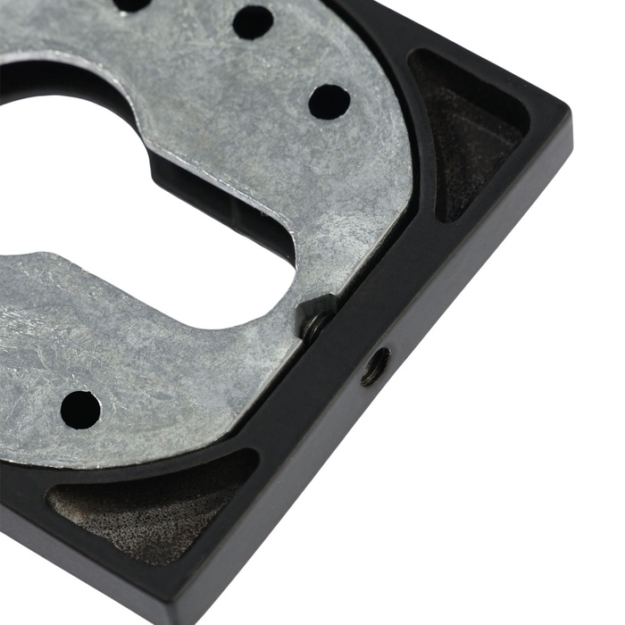 Накладка на цилиндровый механизм LOCKLAND, квадратная, с креплением, цвет черный