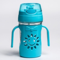 Поильник детский с силиконовой трубочкой &laquo;Солнышко&raquo;, 250 мл., с ручками, цвет МИКС