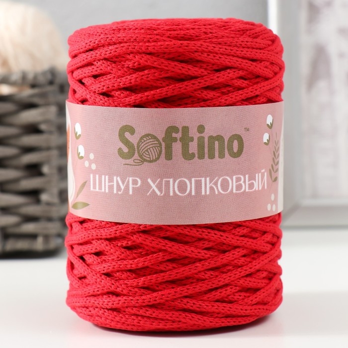 Шнур для вязания без сердечника 70% хлопок, 30% полиэстер ширина 3мм 100м/160&plusmn;10гр (126)