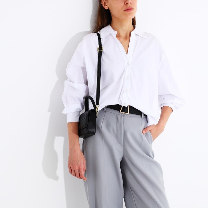 Сумка-мессенджер на магнитах, цвет чёрный