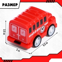 Набор машин &laquo;Пожарная&raquo;, 4 машинки и вертолёт, инерция