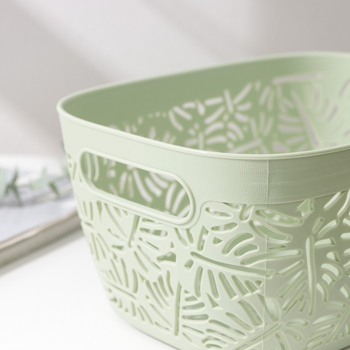 Корзина для хранения &laquo;Лист&raquo;, пластик, 23,5&times;17&times;11 см, цвет МИКС