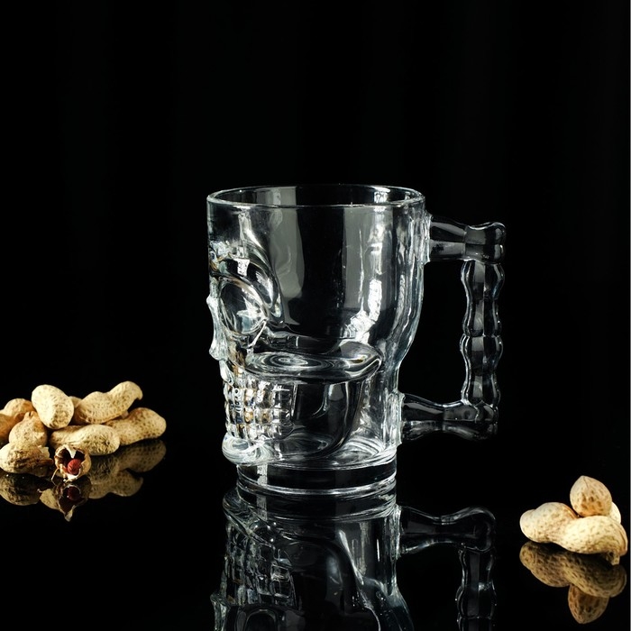 Кружка стеклянная для пива &laquo;Череп. Хэллоуин&raquo;, 500 мл