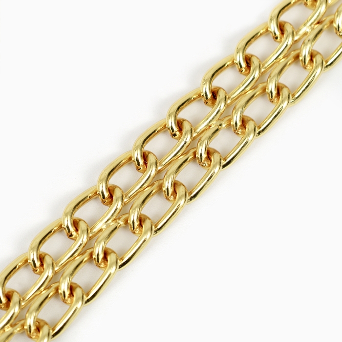 Ошейник - полуудавка металлический двухрядный, 40 см, толщина проволоки 2 мм, золотистый Ошейник - полуудавка металлический двухрядный, 40 см, толщина проволоки 2 мм, золотистый