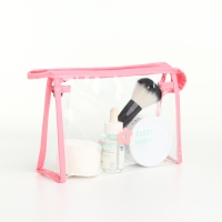 Набор косметичек 3 в 1 на молнии, цвет розовый
