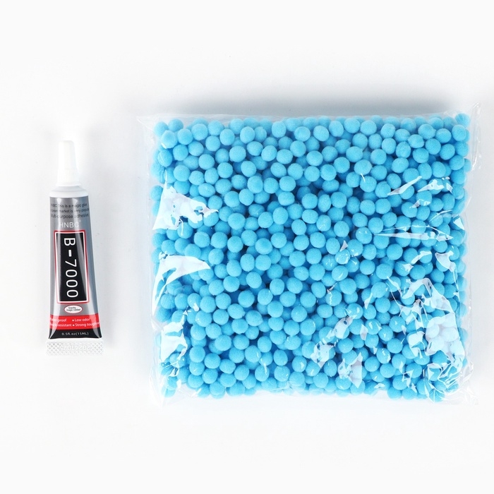 Игрушка помпонами &laquo;Зайка&raquo;, голубой