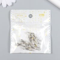 Декор для творчества металл "Ракета" набор 8 шт серебро 1х2,3 см