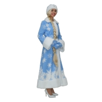 Карнавальный костюм &laquo;Снегурочка со звёздами&raquo;, шубка, шапочка, рукавички, р. 52