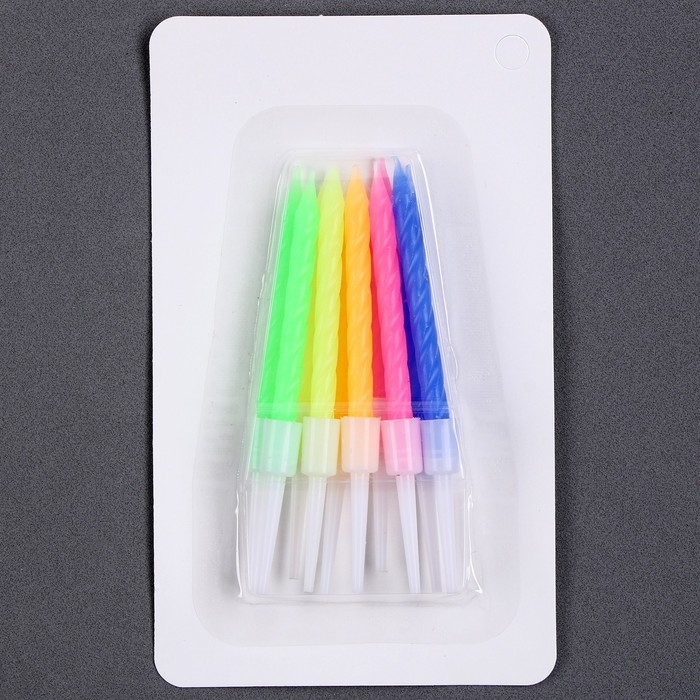 Набор для украшения торта: топпер &laquo;С днём рождения&raquo;, 1 шт., 10 свечей