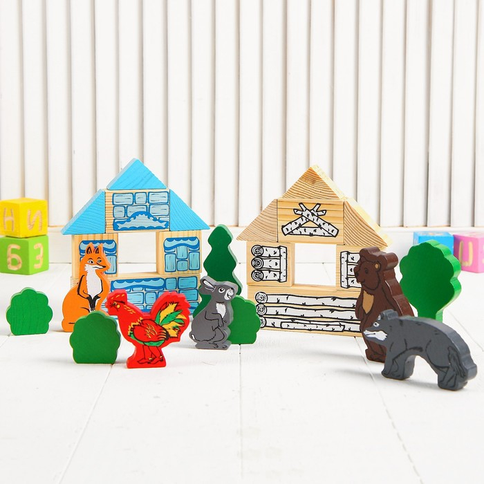 Конструктор &laquo;Сказки. Зайкина избушка&raquo;, 24 элемента