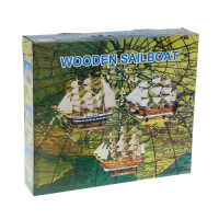 Корабль сувенирный средний &laquo;Пиллад&raquo;, борта белые, паруса белые, 45х9х41 см