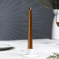Набор Свечей античных, 1,9х 20 см, 6 штук, кофейно-золотой металлик Набор Свечей античных, 1,9х 20 см, 6 штук, кофейно-золотой металлик