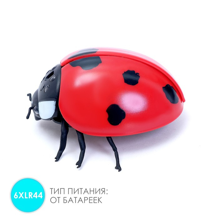Животное радиоуправляемое &laquo;Божья коровка&raquo;, работает от батареек, световые эффекты