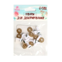 Глаза винтовые с заглушками, набор10 шт, размер 1 шт: 1 см, цвет зелёный Глаза винтовые с заглушками, набор10 шт, размер 1 шт: 1 см, цвет зелёный