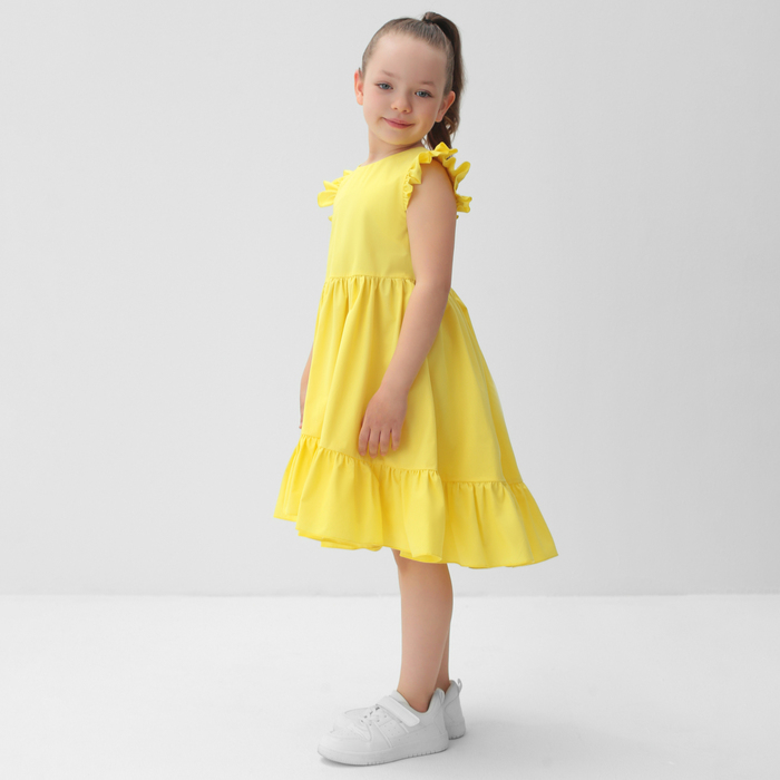 Платье детское KAFTAN "Princess", размер 34 (122-128), цвет жёлтый