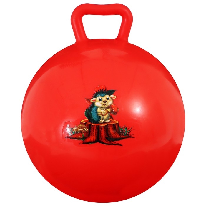 Мяч детский с ручками, d=15 см, цвет МИКС