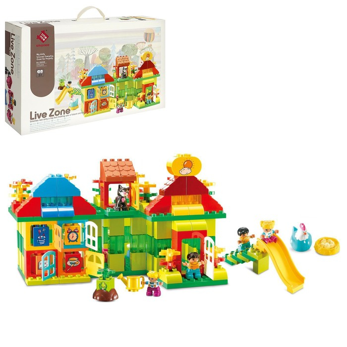 Конструктор &laquo;Двухэтажный дом&raquo;, 2 варианта сборки, 175 деталей