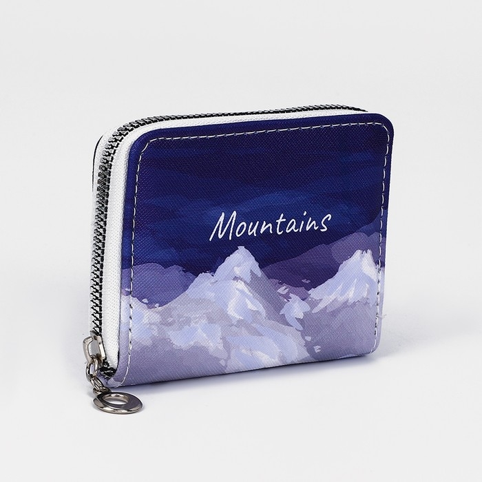 Кошелёк на молнии, отдел для карт, для монет, цвет синий Кошелёк на молнии, отдел для карт, для монет, цвет синий