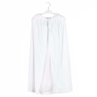 Карнавальный плащ детский, плюш белый, длина 95 см