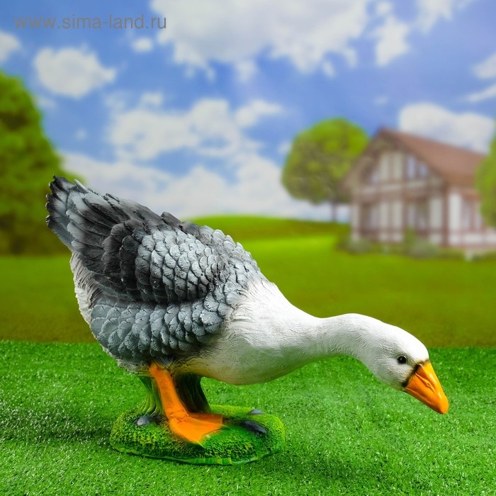 Садовая фигура Садовая фигура "Гусь шея вниз" 50х18х30см