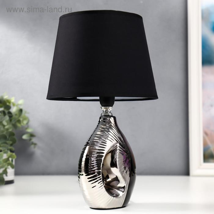 Лампа настольная 36657/1 E14 40Вт черный-серебро H31,5 см RISALUX
