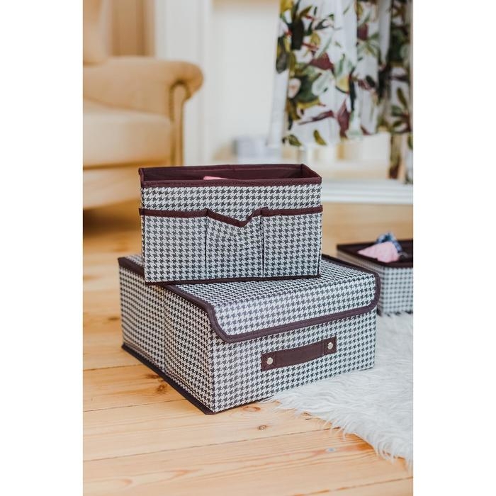 Органайзер для мелочей Доляна &laquo;Вилли&raquo;, 3 кармана, 25&times;15&times;12 см, цвет коричневый