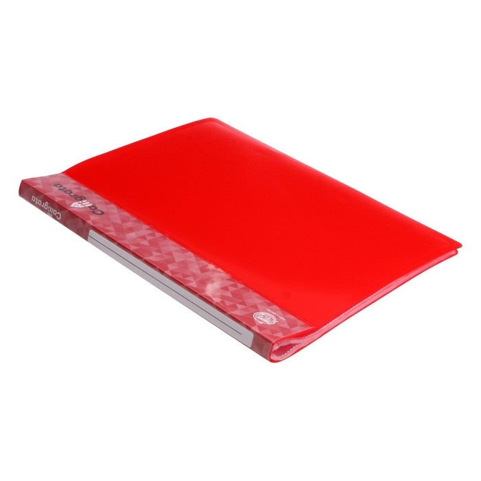 Папка с 30 вкладышами А4, 600 мкм, Calligrata, 15 мм, красная Папка с 30 вкладышами А4, 600 мкм, Calligrata, 15 мм, красная