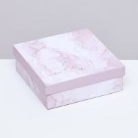 Подарочная коробка квадратная "Гранит",13,5 х 13,5 х 5 см