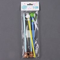 Трубочки для коктейля &laquo;Зверюшки&raquo;, 4 шт., цвета МИКС