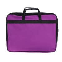 Папка с ручками текстильная А4, 365 х 290 х 30 мм, Calligrata, 1Ш41, "Офис", внешний/внутренний карман, фиолетовая